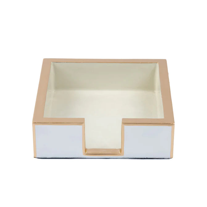 Gracie Cocktail White Napkin Tray