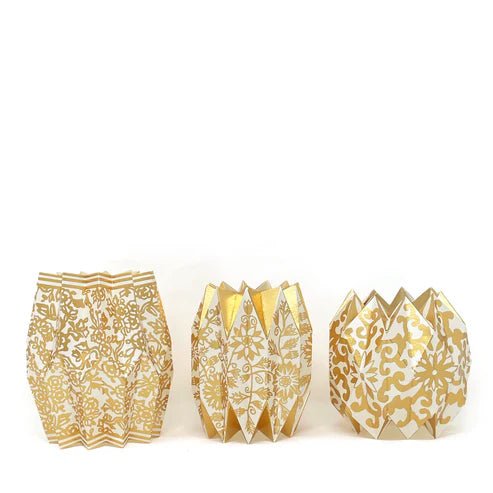 Gold Chinoiserie Paper Vase Wraps