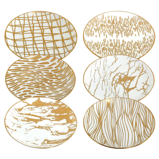 Matrix Gold Canape Plates