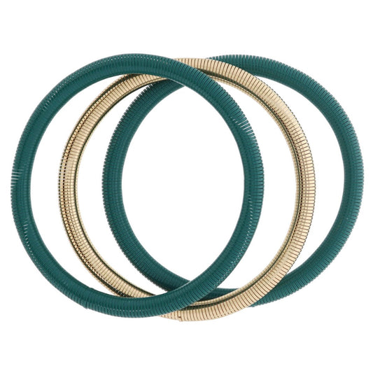 Gold & Green Bangles