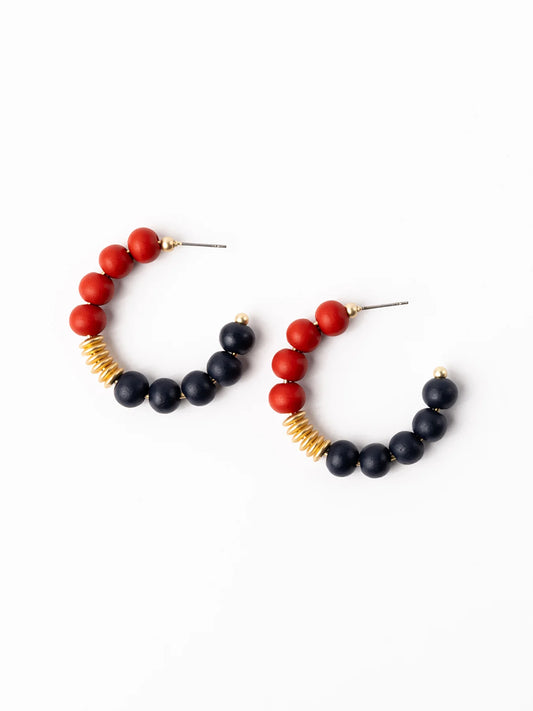 Earrings Kelly Red and Blue M