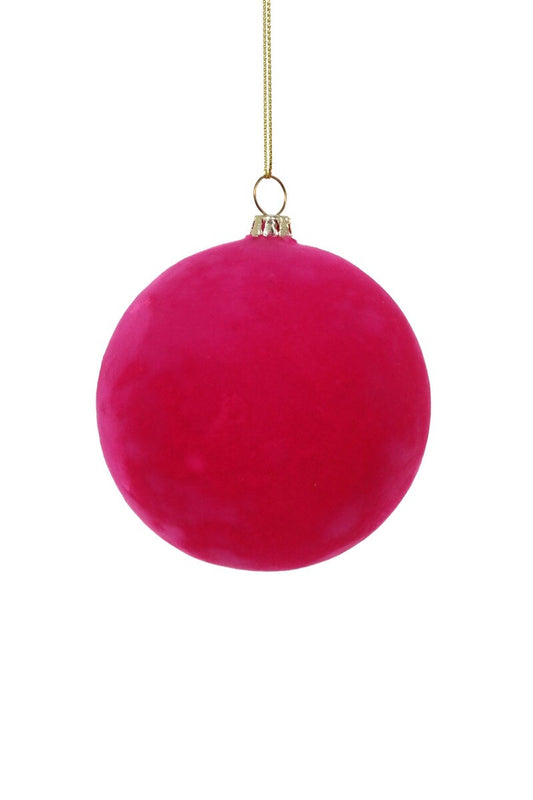 Hot Pink Med Velvet Ornament