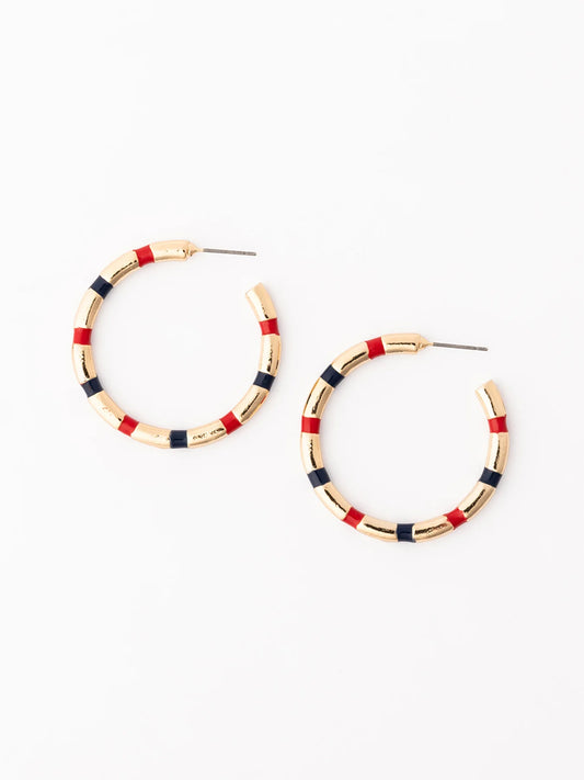 Earrings Nellie Red & Blue M