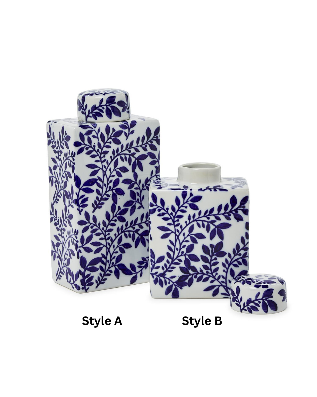Hand Painted Chinoiserie Tea Jar