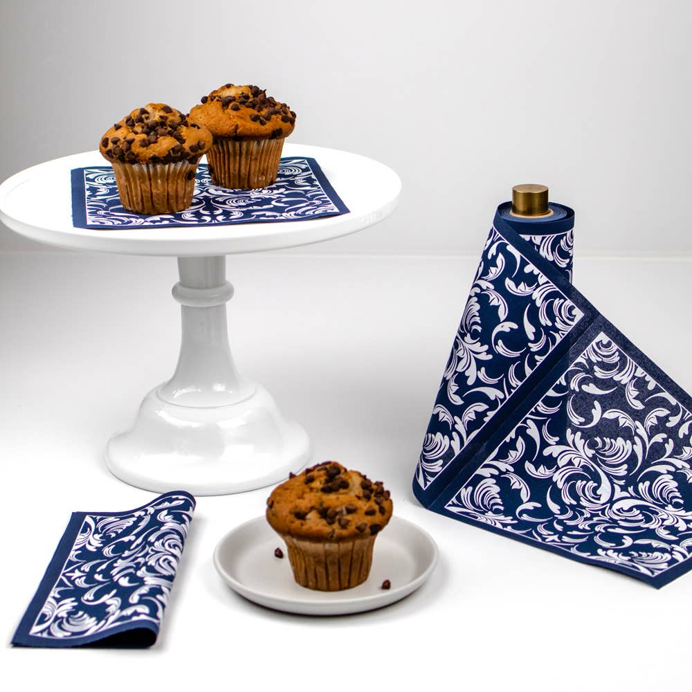 Cotton Party Napkin Roll: Midnight Mano