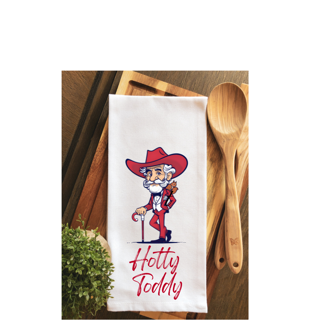 Ole Miss Colonel Reb Tea Towel