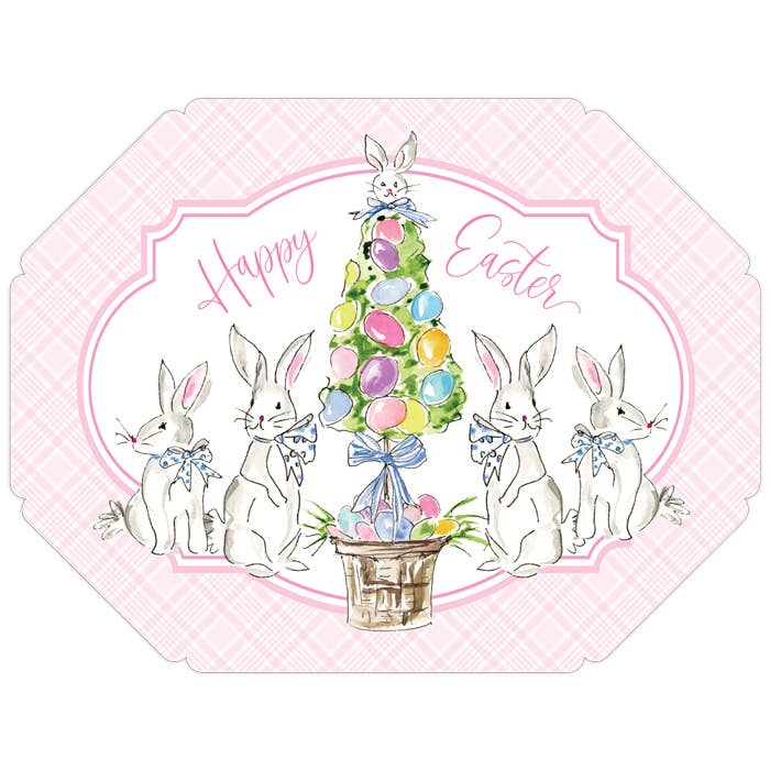 Bunnies with Egg Topiary Posh Placemat