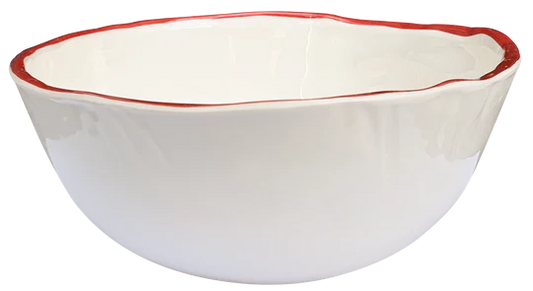 Simple Red Serving Bowl