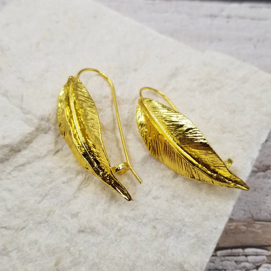 Falling Gold Leaf Earrings