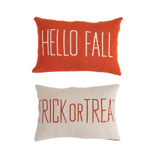 Hello Fall/Trick 2 Sided Pillow