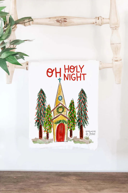 Oh Holy Night Tea Towel