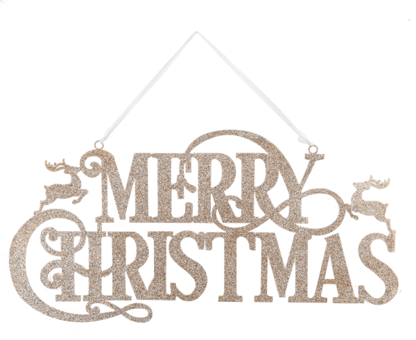Glitter Merry Christmas Wall Decor