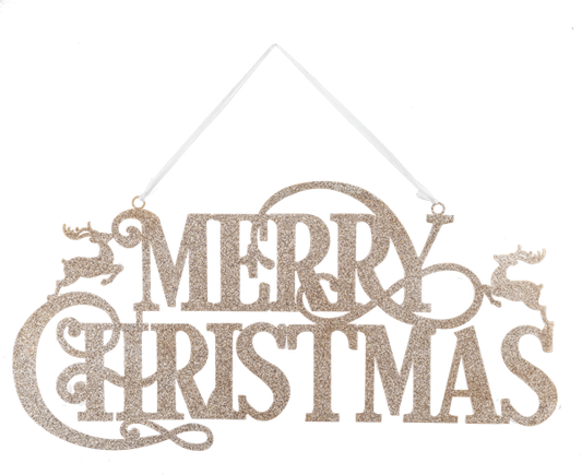 Glitter Merry Christmas Wall Decor