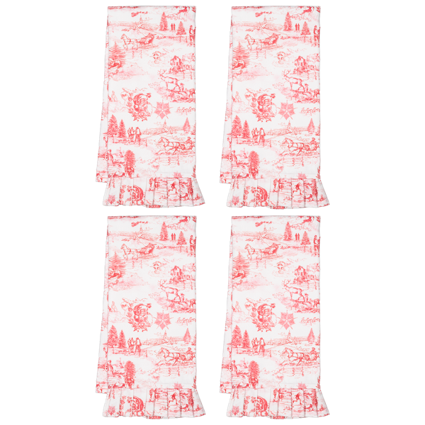 Christmas Toile Tea Towel
