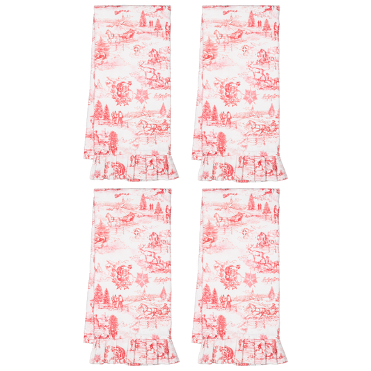 Christmas Toile Tea Towel