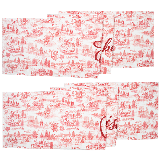 Christmas Toile Table Runner