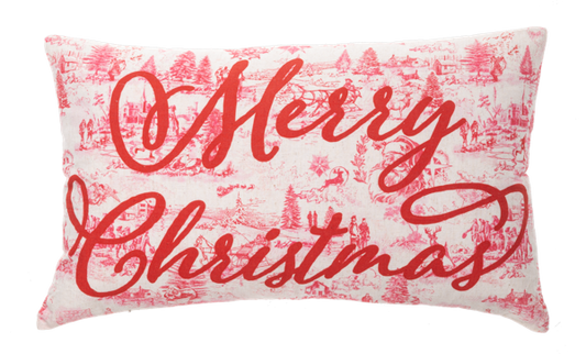 Christmas Toile Pillow