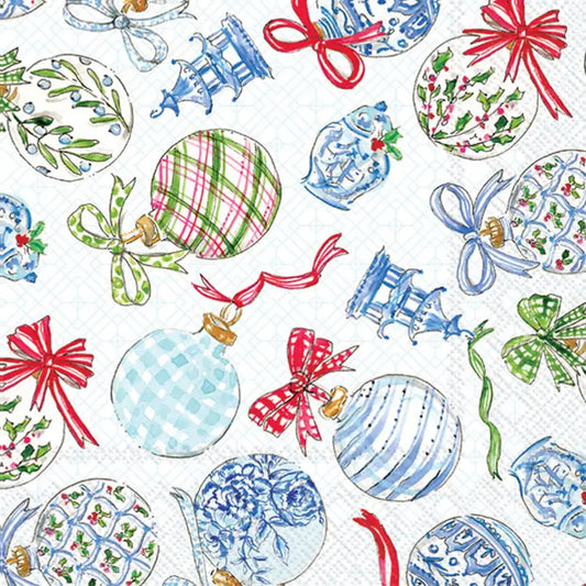 Blue Ornament Cocktail Napkin