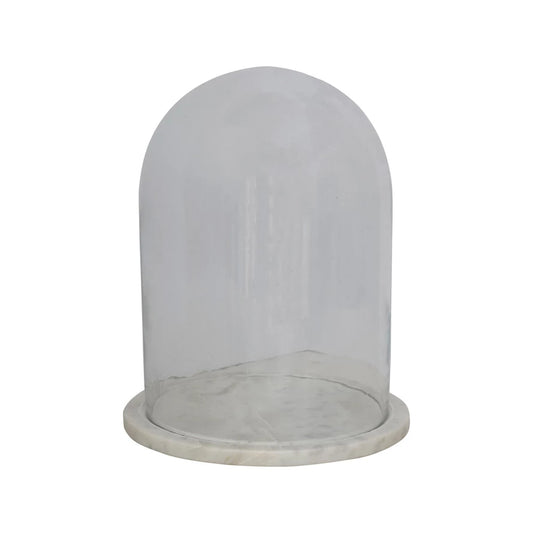 Cloche with White Marble Base