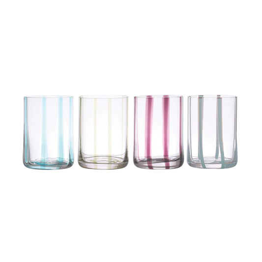 Striped Drinking Glass
