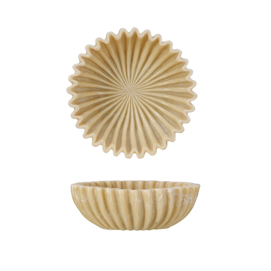 Pleated Cream Bowl