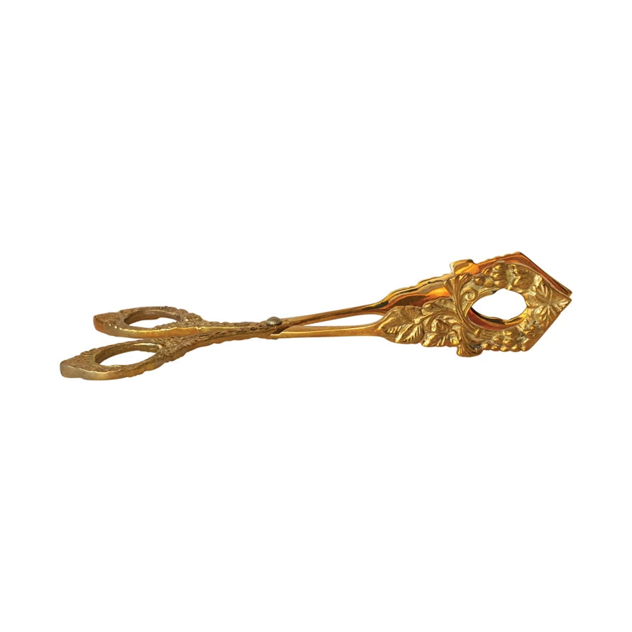 Brass Grape Vine Tongs