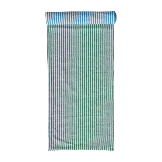 Blue & Green Striped Runner