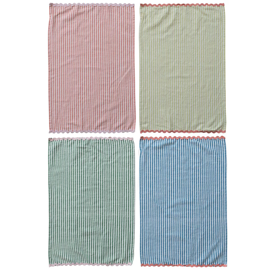Ric Rac Striped Tea Towel