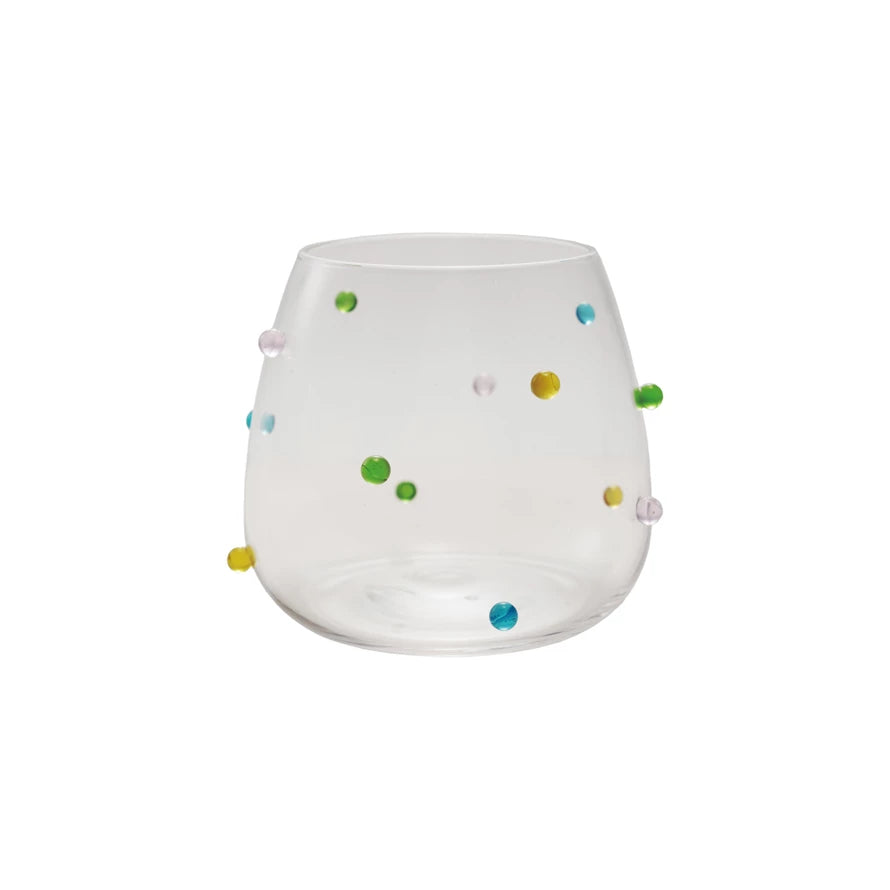 Handmade Dots Dinking Glass
