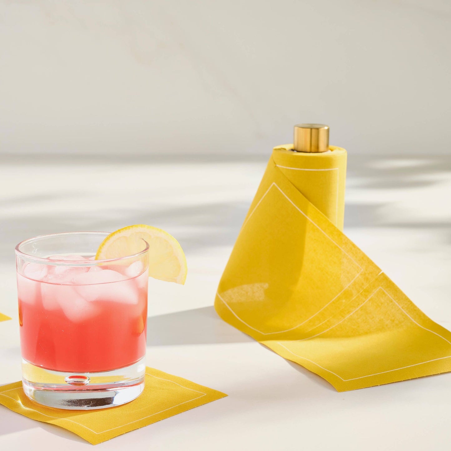 Cocktail Napkin Stand in Gold