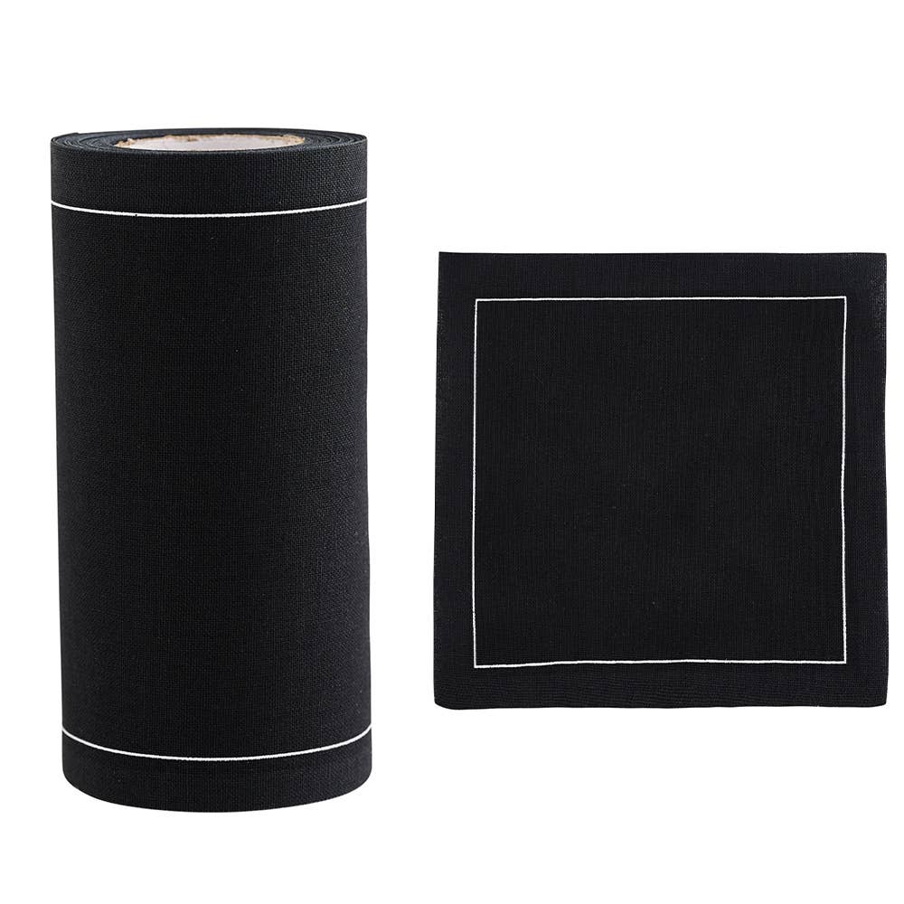 Cotton Cocktail Napkin Roll: Queen of Spades