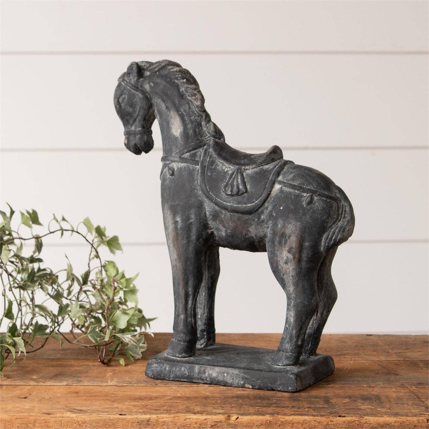 Distressed Cement Horse