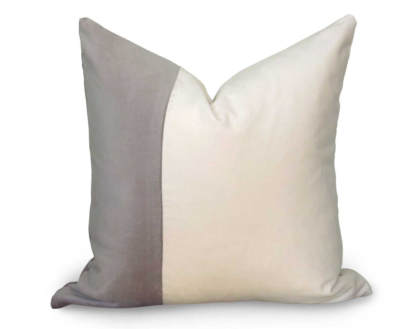 Colorblock Velvet Pillow Cover