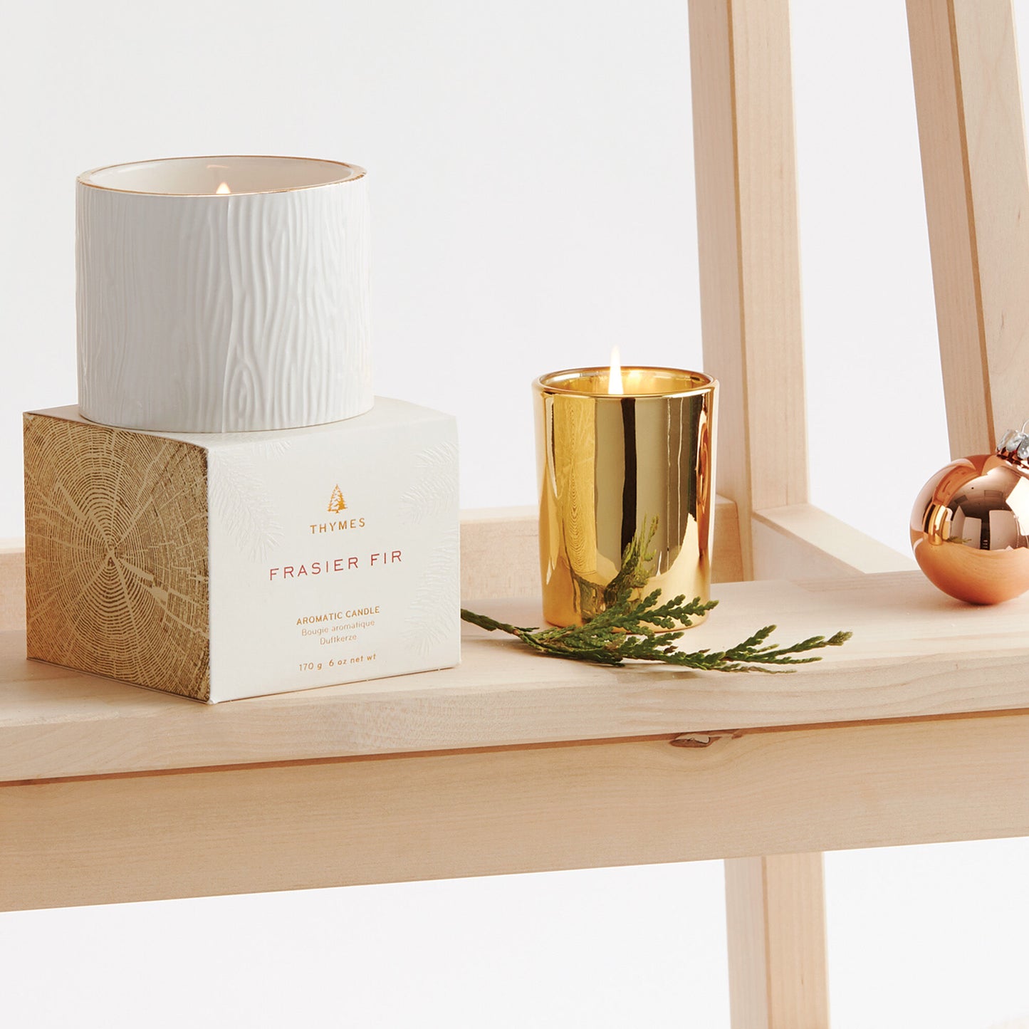 Gilded Wood Petite Candle