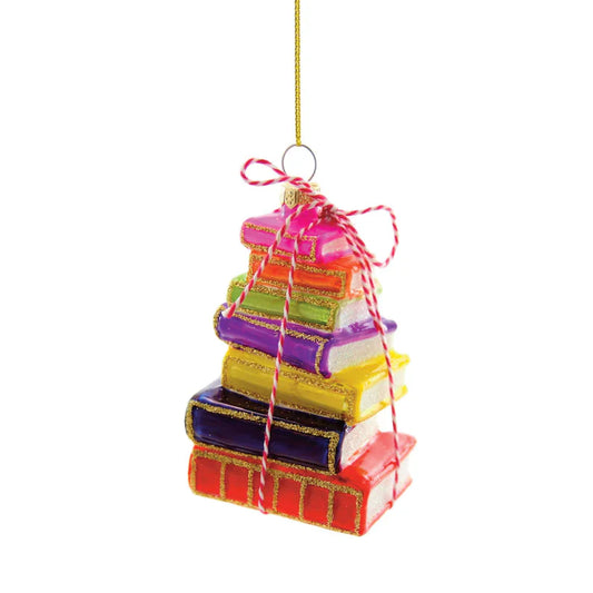 Stacked Tomes Bright Ornament