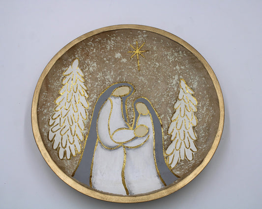 Holy Family Wooden Bowl