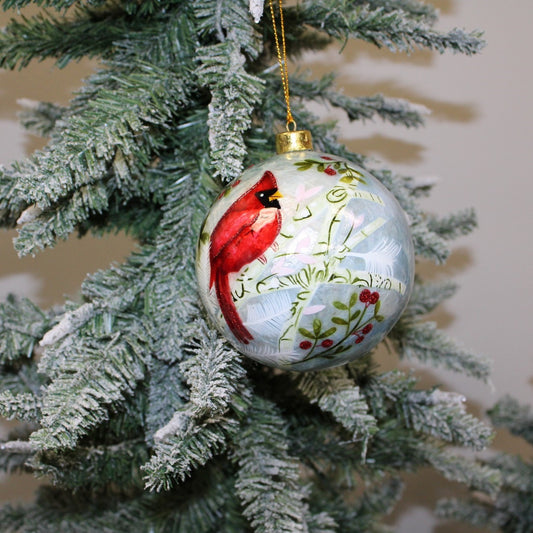 Capiz Cardinal Ornament