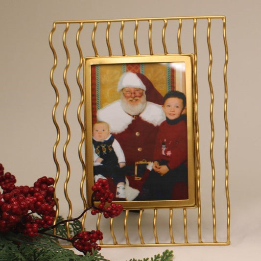 Gold Metal Open Wire Frame
