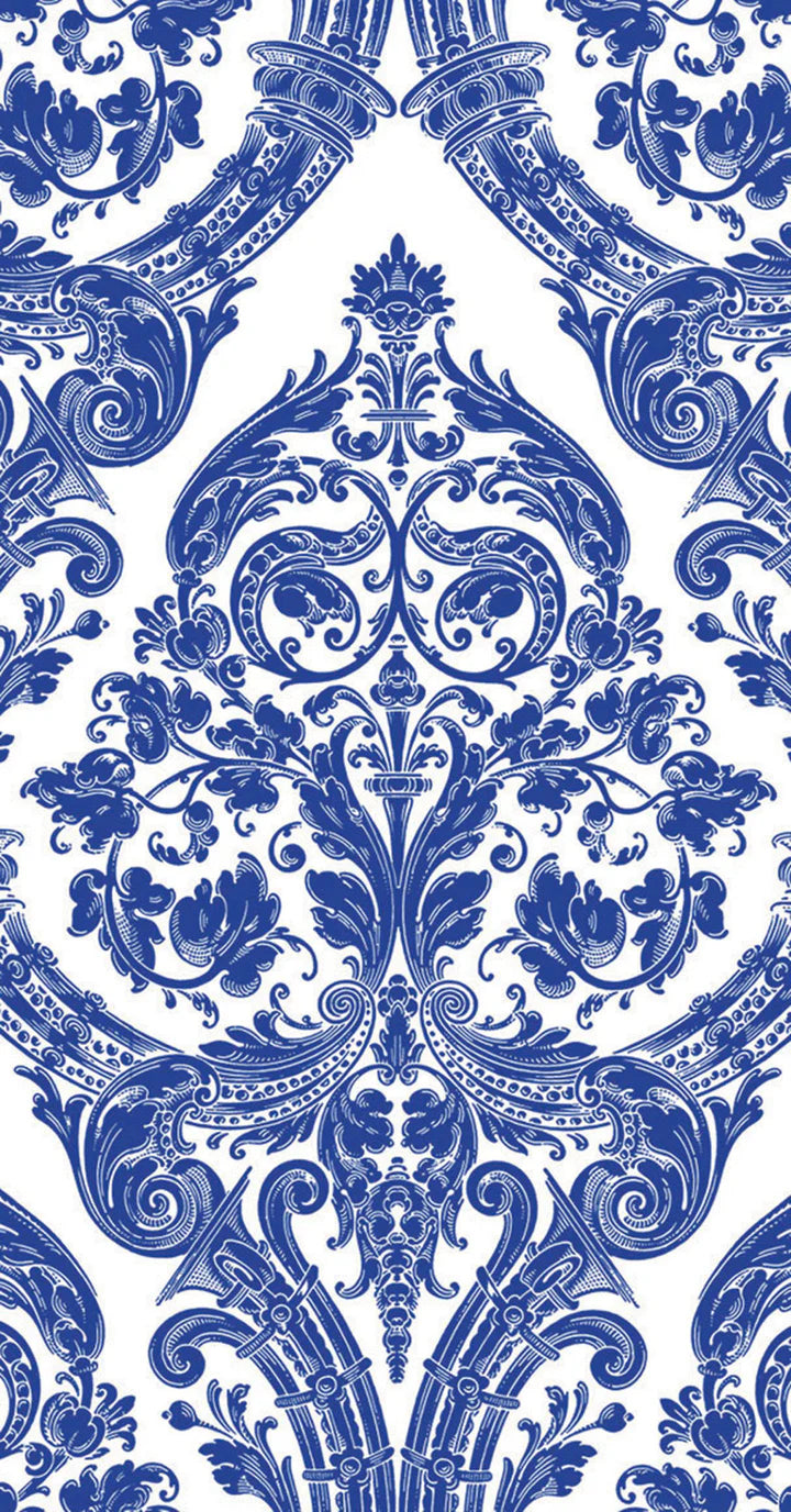 Grandeur White Blue Guest Towel