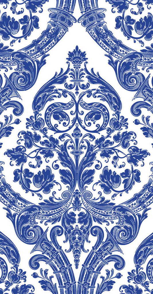 Grandeur White Blue Guest Towel