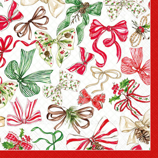 Christmas Bows Lunch Napkin