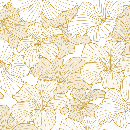 Hibiscus Gold Guest Napkin