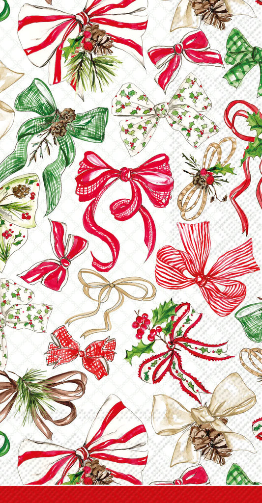 Christmas Bows Guest Towel