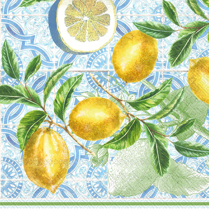 Citrus Lemon Cocktail Napkin