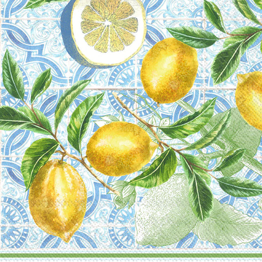 Citrus Lemon Cocktail Napkin