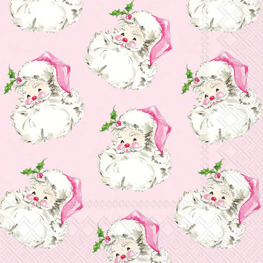 Pink Santa Luncheon Napkin