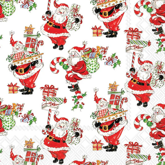 Holly Jolly Santa Luncheon Napkin