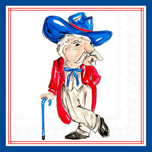 Blue Colonel Cocktail Napkin