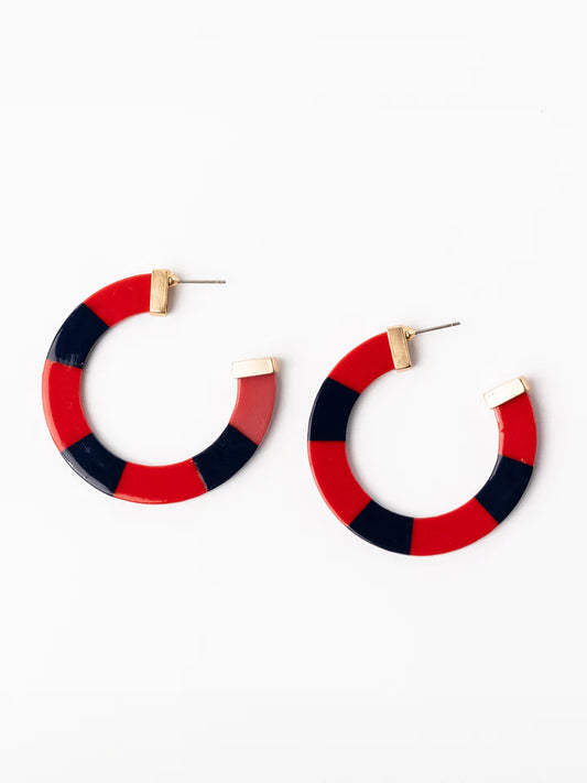 Earrings Melody Red & Blue L