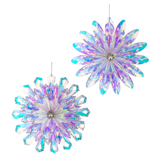 Iridescent Snowflake Orn